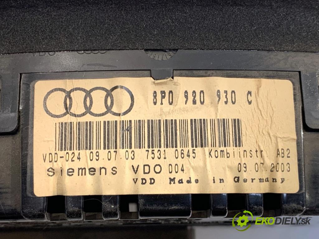 AUDI A3 8P liftback 2003 103 kW 2.0 TDI 1968 Prístrojovka 8P0920930C (Prístrojová doska)