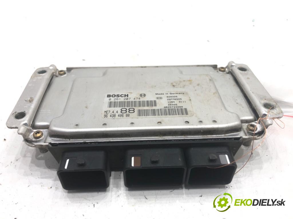 PEUGEOT 307 liftback 2002 80 kW 1.6 16V 1587 riadiaca jednotka Motor 0261207474 (Riadiaca jednotka)