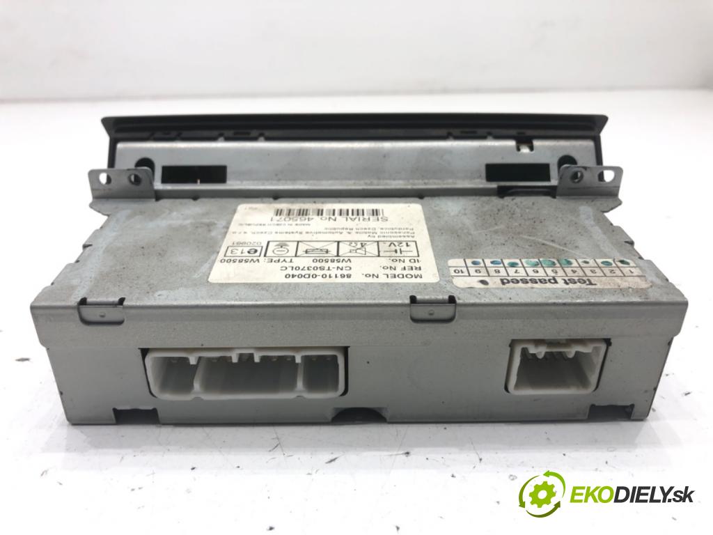 TOYOTA YARIS I liftback 2005 55 kW 1.4 D-4D (NLP10_) 1364 RADIO 86110-0D040 (Audio zariadenie)