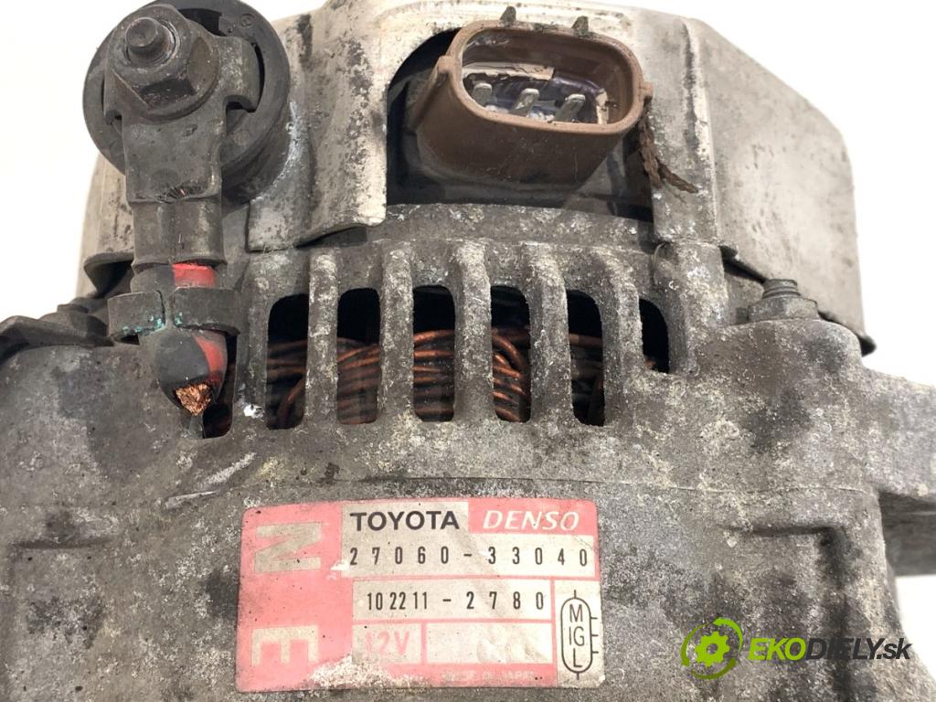 TOYOTA YARIS I liftback 2005 55 kW 1.4 D-4D (NLP10_) 1364 Alternátor 27060-33040 (Alternátor)