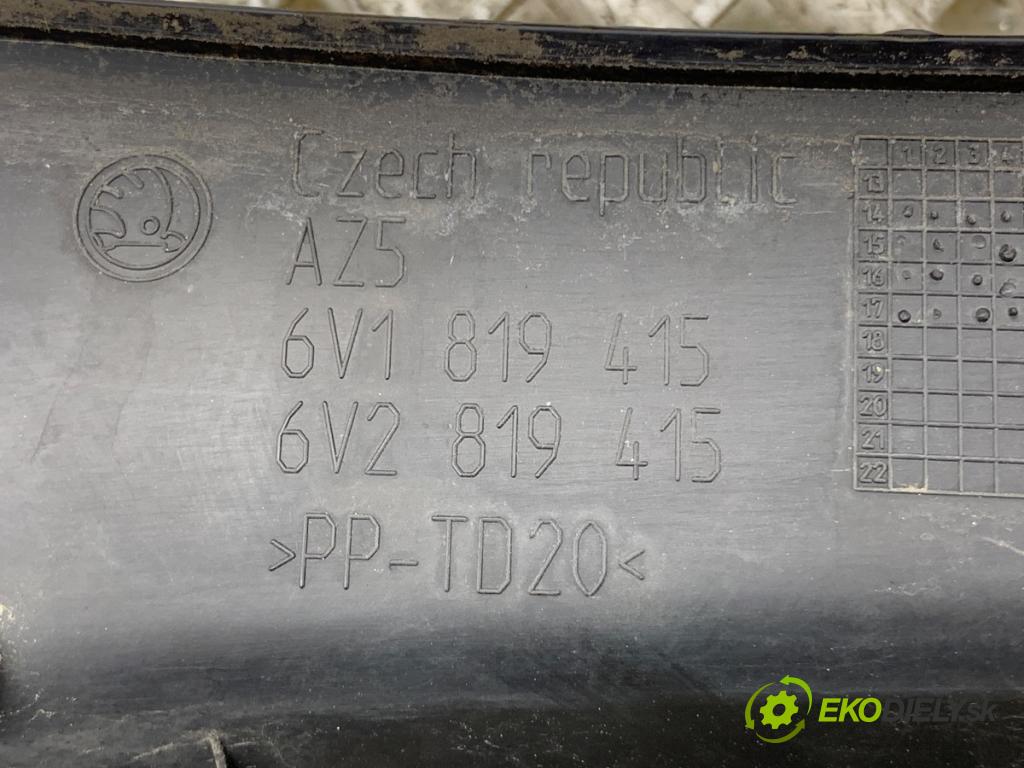 SKODA FABIA III liftback 2017 70 kW 1.0 TSI 999 Torpédo, plast pod čelné okno 6V1819415 (Torpédo (plast pod čelným sklom))