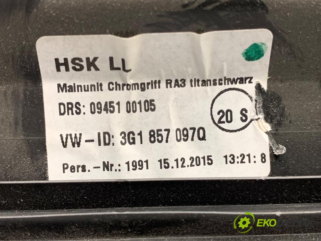 VW PASSAT B8 sedan 2016 140 kW 2.0 TDI 4motion 1968 Priehradka, kastlík spolujazdca 3G1857097Q (Priehradka (kastlík))