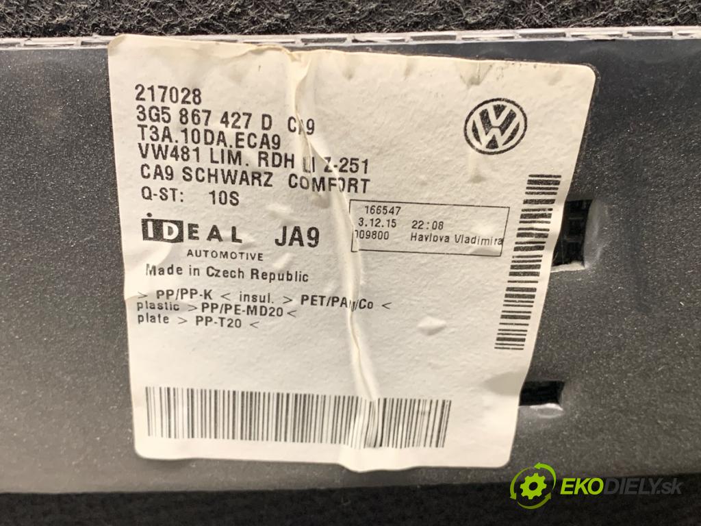 VW PASSAT B8 sedan 2016 140 kW 2.0 TDI 4motion 1968 ča kufra levý 3G5867427D