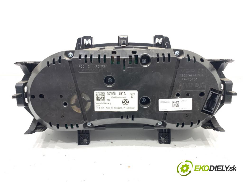 VW PASSAT B8 sedan 2016 140 kW 2.0 TDI 4motion 1968 Prístrojovka 3G0920751A (Prístrojová doska)