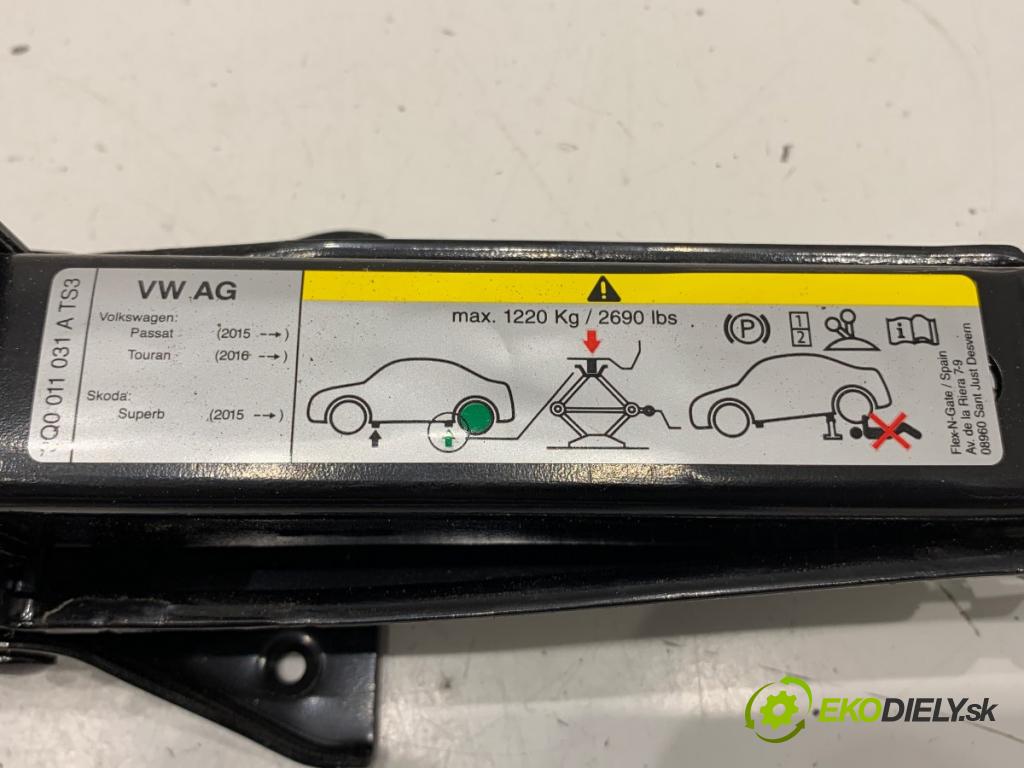 VW PASSAT B8 sedan 2016 140 kW 2.0 TDI 4motion 1968 ZVEDÁK: - mechanismus 3Q0011031AT