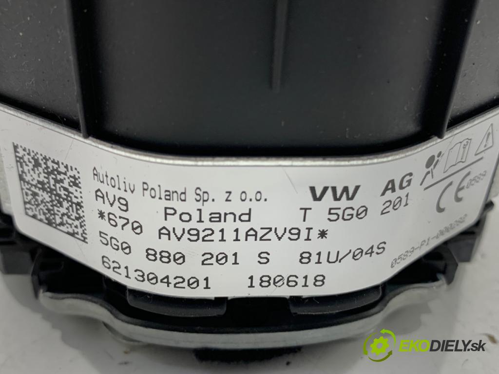 VW PASSAT B8 sedan 2016 140 kW 2.0 TDI 4motion 1968 AirBag volantu 5G0880201S (Airbag)