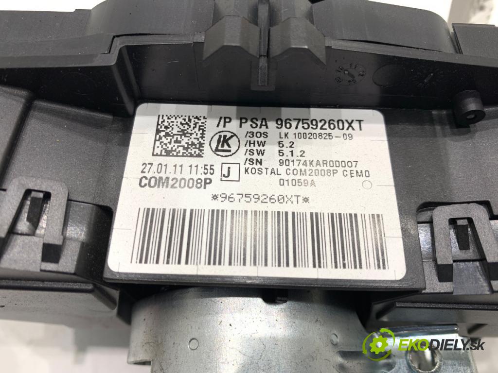 PEUGEOT 508 I sedan 2011 115 kW 1.6 THP 1598 Prepínač kombinovaný 96759260XT (Prepínacie páčky pod volantom)