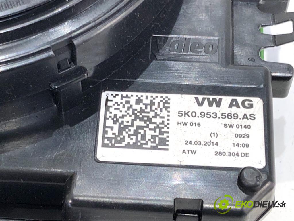 VW PASSAT B7 Kombi 2012 118 kW 1.8 TSI 1798 kroužek slimák airbag 5K0953569AS (Airbag)