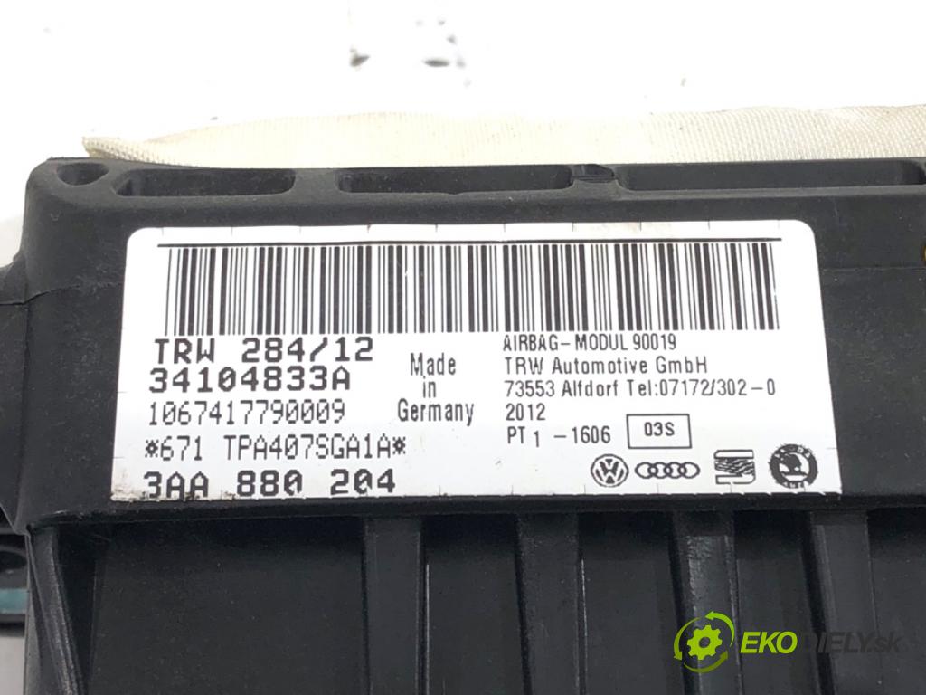 VW PASSAT B7 Kombi 2012 118 kW 1.8 TSI 1798 AirBag spolujazdca 3AA880204 (Airbag)