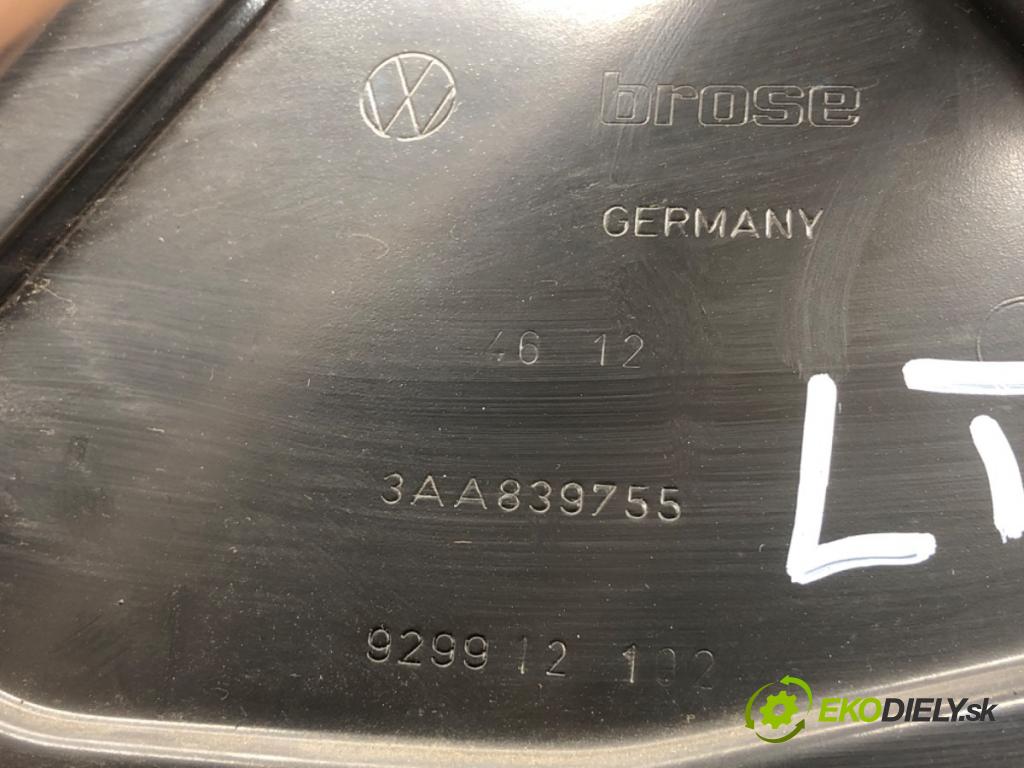 VW PASSAT B7 Kombi 2012 118 kW 1.8 TSI 1798 mechanismus okna levý zadní část 3AA839755