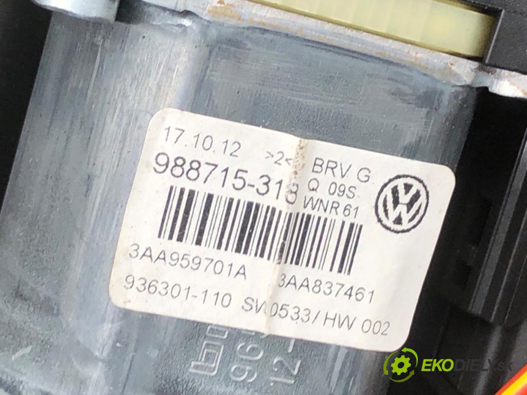 VW PASSAT B7 Kombi 2012 118 kW 1.8 TSI 1798 mechanismus okna levý přední část 3AA959701A 3AA837755