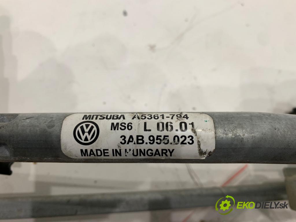VW PASSAT B7 Kombi 2012 118 kW 1.8 TSI 1798 Mechanizmus stieračov predný 3AB955023 (Motorček stieračov predný)
