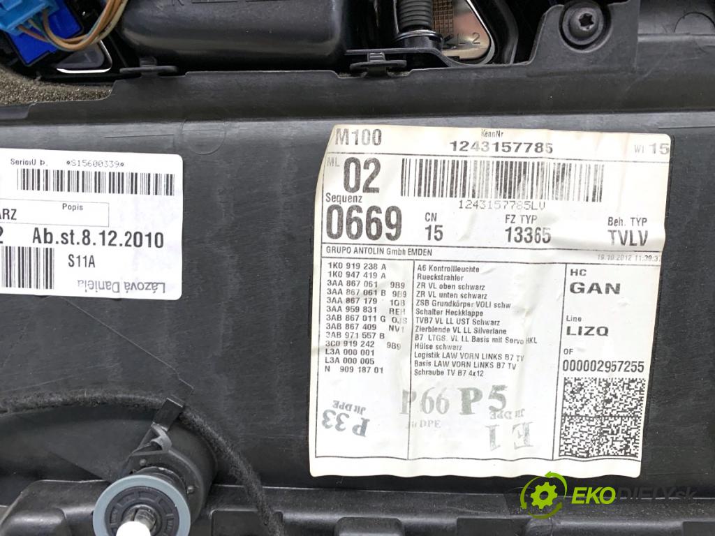 VW PASSAT B7 Kombi 2012 118 kW 1.8 TSI 1798 ča dveře levý přední část