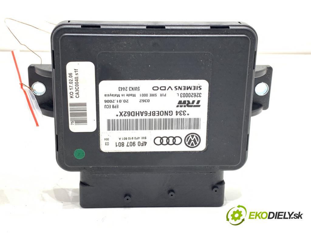 AUDI A6 C6 Kombi 2006 125 kW 2.0 TFSI 1984 modul brzdy ruční brzdy 4F0907801
