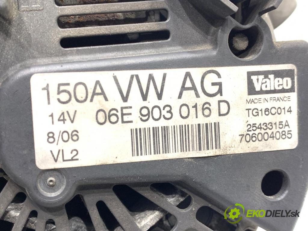 AUDI A6 C6 Kombi 2006 125 kW 2.0 TFSI 1984 Alternátor 06E903016D (Alternátor)