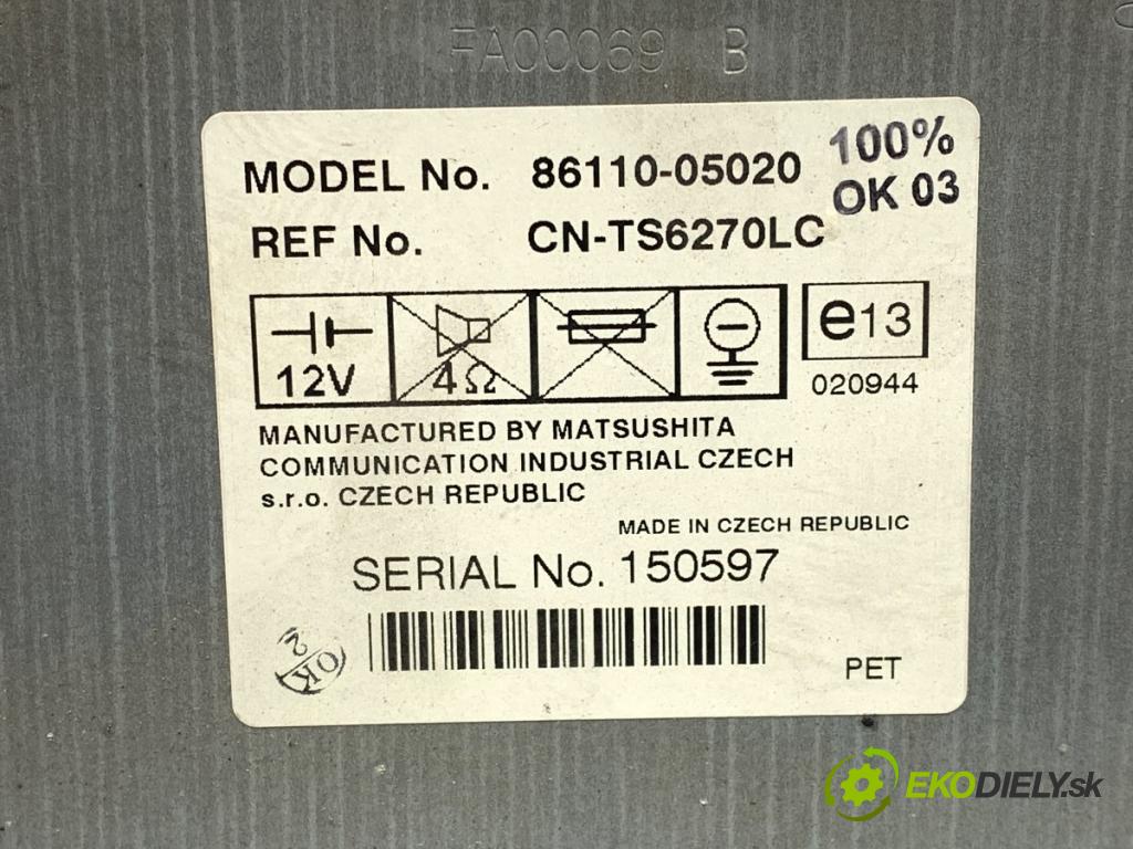 TOYOTA AVENSIS T25 liftback 2003 85 kW 2.0 D-4D (CDT250_) 1995 Dislpej 86110-05020 (Prístrojová doska)