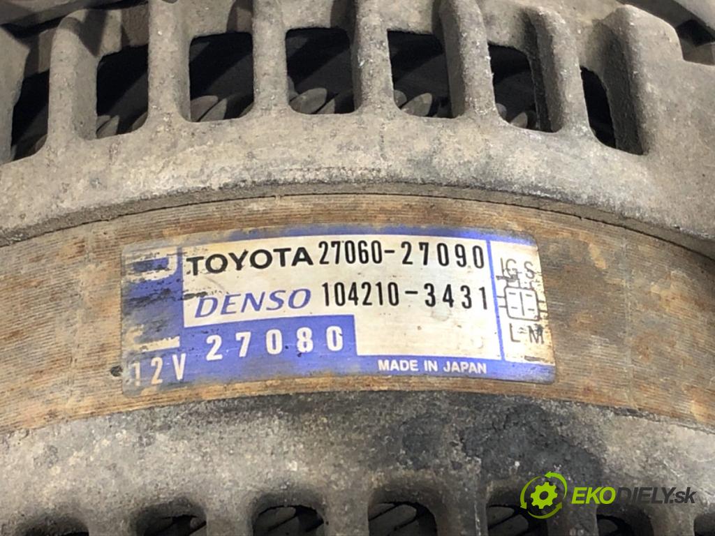 TOYOTA AVENSIS T25 liftback 2003 85 kW 2.0 D-4D (CDT250_) 1995 Alternátor 27060-27090 (Alternátor)