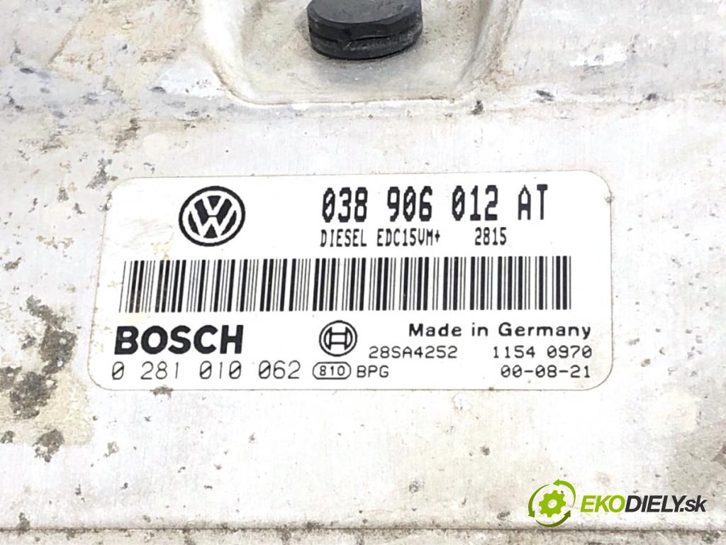 SEAT TOLEDO II sedan 2001 81 kW 1.9 TDI 1896 riadiaca jednotka Motor 038906012AT (Riadiaca jednotka)