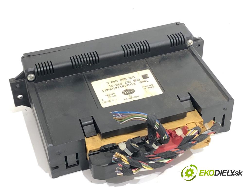 SEAT TOLEDO II sedan 2001 81 kW 1.9 TDI 1896 Panel ovládania kúrenia 1M0820043C (Prepínacie páčky pod volantom)