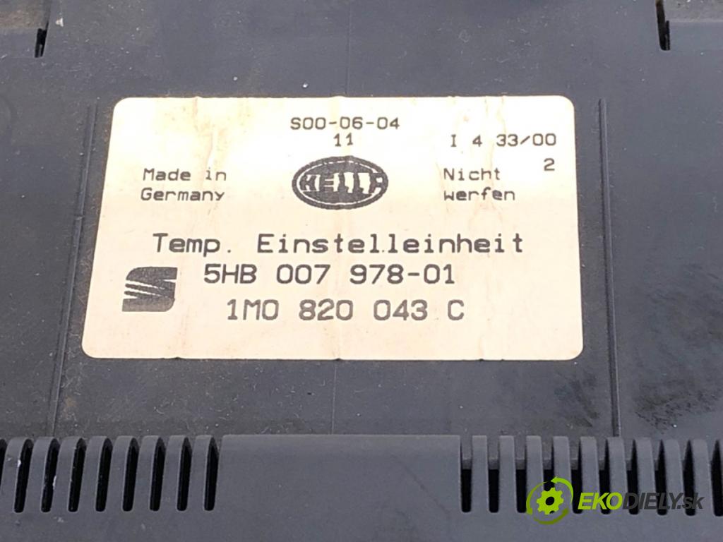 SEAT TOLEDO II sedan 2001 81 kW 1.9 TDI 1896 Panel ovládania kúrenia 1M0820043C (Prepínacie páčky pod volantom)