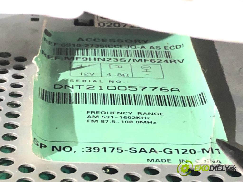 HONDA JAZZ II liftback 2004 61 kW 1.3 iDSi (GD1) 1339 RADIO 39175-SAA-G120-M1 (Audio zariadenie)