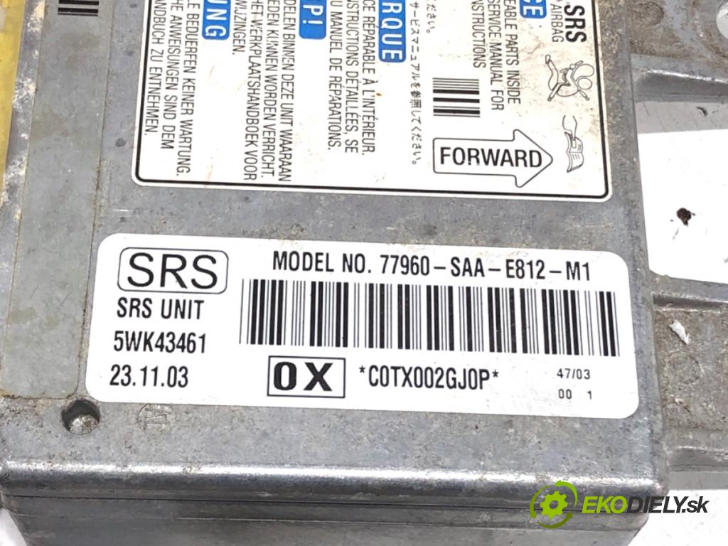 HONDA JAZZ II liftback 2004 61 kW 1.3 iDSi (GD1) 1339 senzor airbag 77960-SAA-E812-M1 (Snímač)