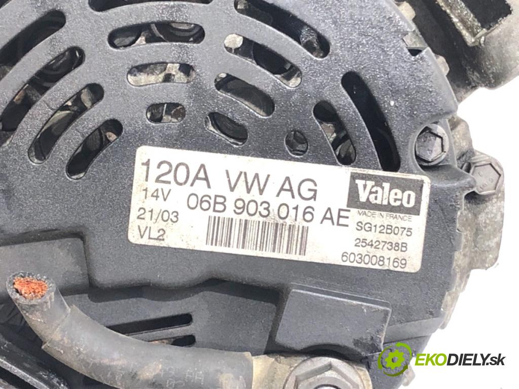 AUDI A4 B6 sedan 2003 96 kW 2.0 1984 Alternátor 06B903016AE (Alternátor)