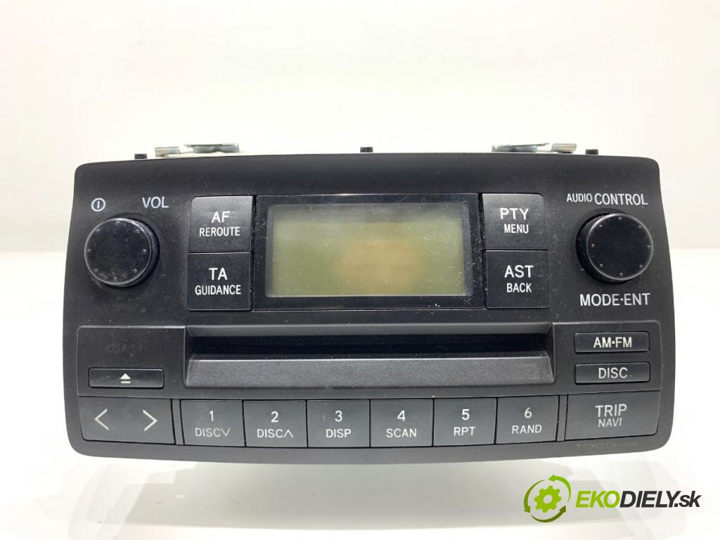 TOYOTA COROLLA E12 liftback 2004 85 kW 2.0 D-4D (CDE120R_, CDE120L_) 1995 RADIO 86120-02260 (Audio zariadenie)