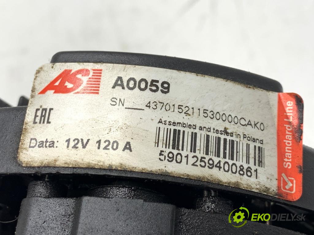 VW GOLF IV Kombi 2001 66 kW 1.9 TDI 1896 Alternátor A0059 (Alternátor)
