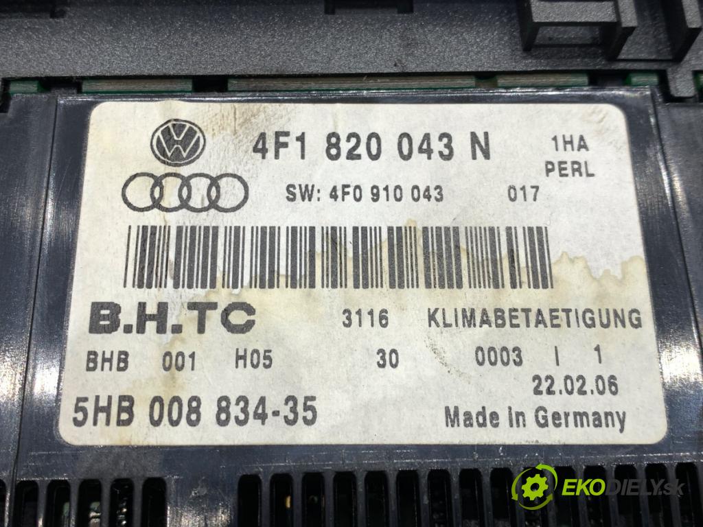 AUDI A6 C6 Kombi 2006 125 kW 2.0 TFSI 1984 Panel ovládania kúrenia 4F1820043N (Prepínacie páčky pod volantom)