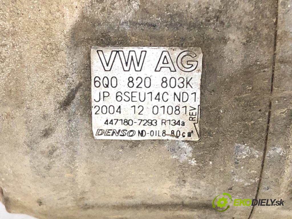 VW POLO IV 9N liftback 2007 51 kW 1.4 TDI 1422 Kompresor klimatizácie 6Q0820803K (Kompresor klimatizácie)