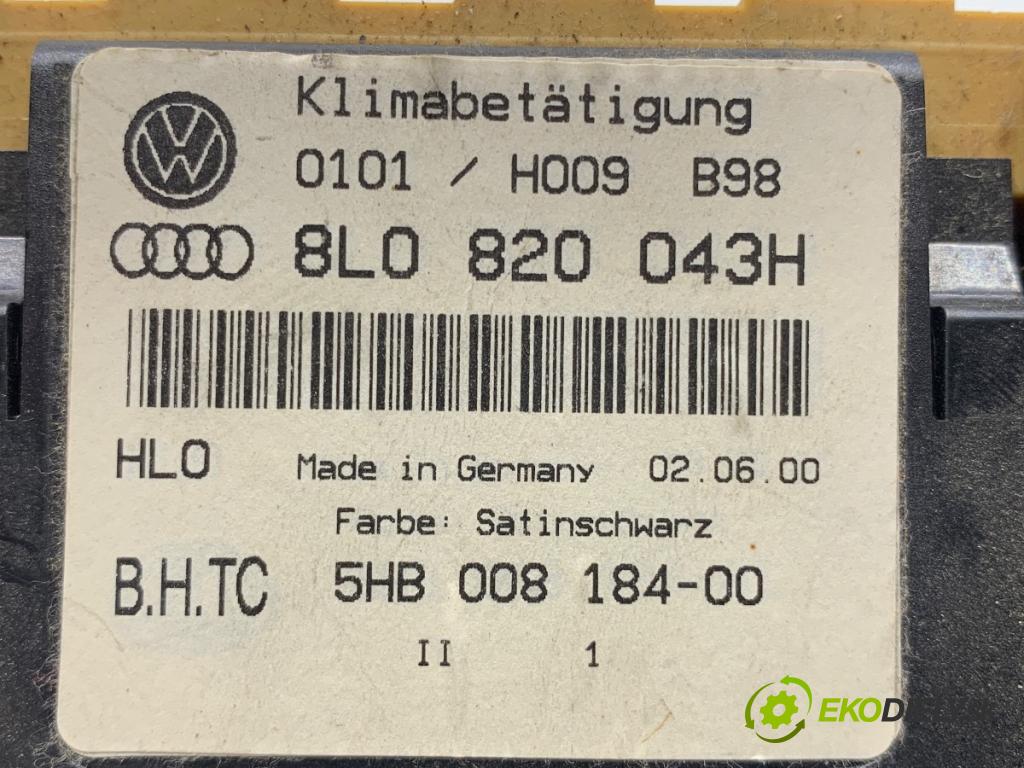 AUDI A3 8L liftback 2000 75 kW 1.6 1595 Panel ovládania kúrenia 8L0820043H (Prepínacie páčky pod volantom)