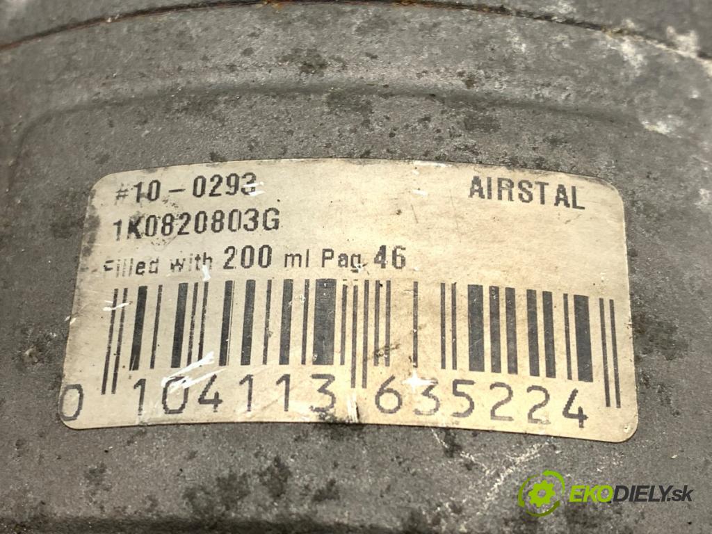 VW TOURAN nadwozie wielkoprzestrzenne (MPV) 2005 77 kW 1.9 TDI 1896 Kompresor klimatizácie 1K0820803G (Kompresor klimatizácie)