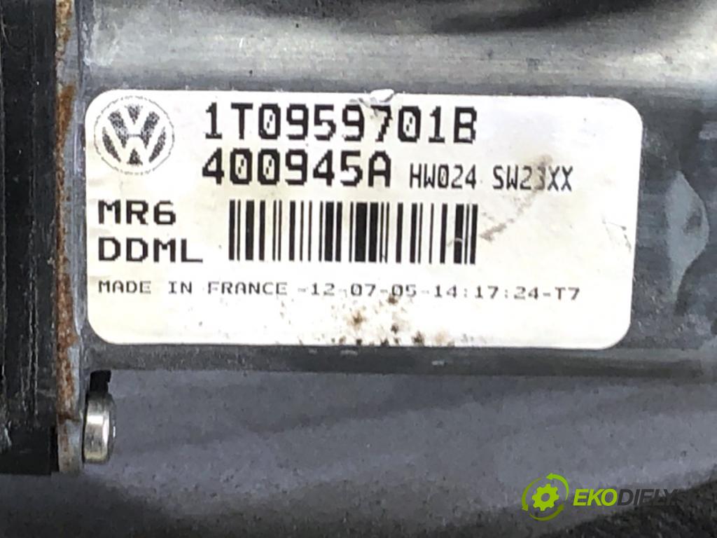 VW TOURAN nadwozie wielkoprzestrzenne (MPV) 2005 77 kW 1.9 TDI 1896 mechanismus okna levý přední část 1T1837729AG