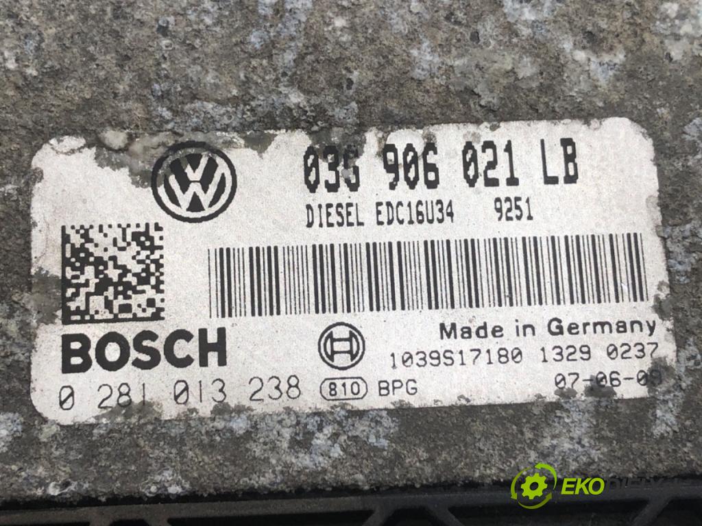 SKODA OCTAVIA II liftback 2007 77 kW 1.9 TDI 1896 riadiaca jednotka Motor 03G906021LB 0281013238 (Riadiaca jednotka)