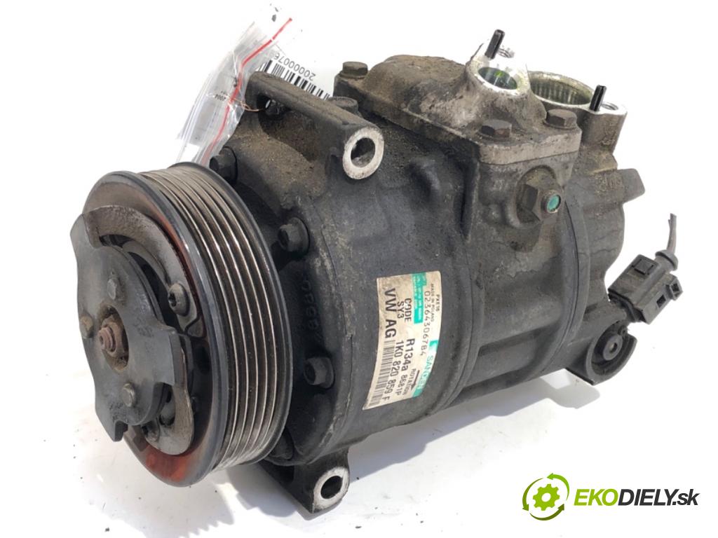 SKODA OCTAVIA II liftback 2007 77 kW 1.9 TDI 1896 Kompresor klimatizácie 1K0820859F (Kompresor klimatizácie)