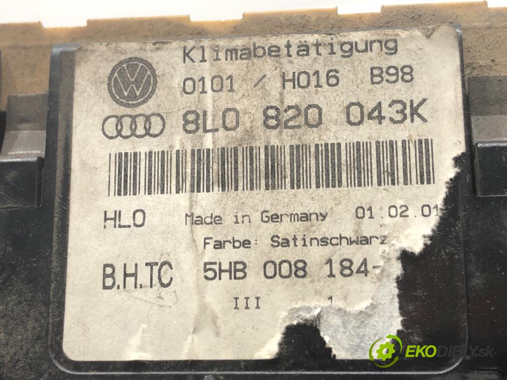 AUDI A3 8L liftback 2002 96 kW 1.9 TDI 1896 Panel ovládania kúrenia 8L0820043K (Prepínacie páčky pod volantom)