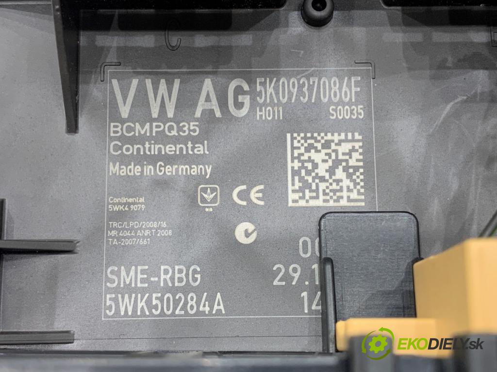 VW TOURAN nadwozie wielkoprzestrzenne (MPV) 2011 103 kW 2.0 TDI 1968 Modul komfortu 5K0937086F (Modul komfortu)