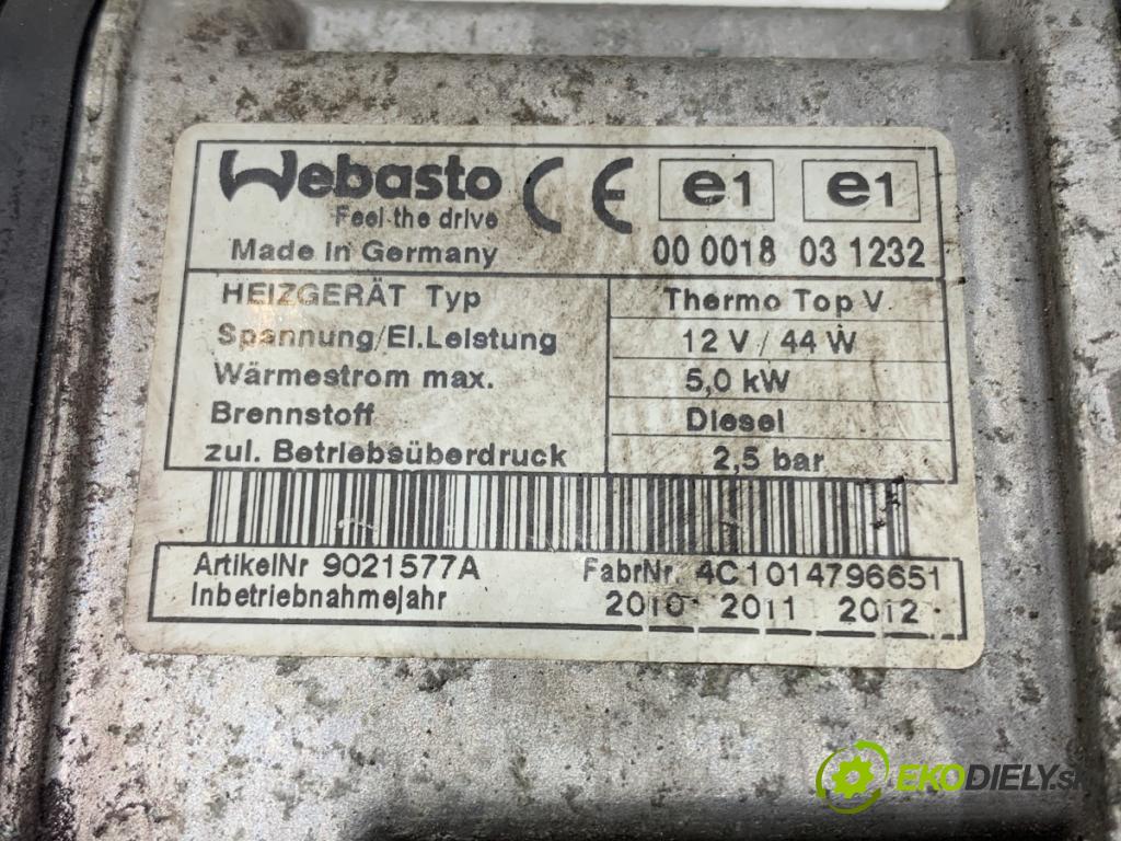 VW TOURAN nadwozie wielkoprzestrzenne (MPV) 2011 103 kW 2.0 TDI 1968 Webasto 1K0815065AQ (Webasto (nezávislé topení))