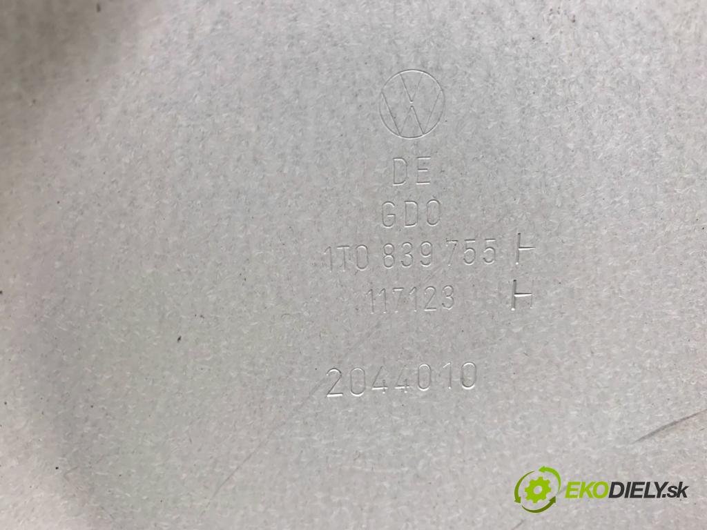 VW TOURAN nadwozie wielkoprzestrzenne (MPV) 2011 103 kW 2.0 TDI 1968 mechanismus okna levý zadní část 1T0839755H