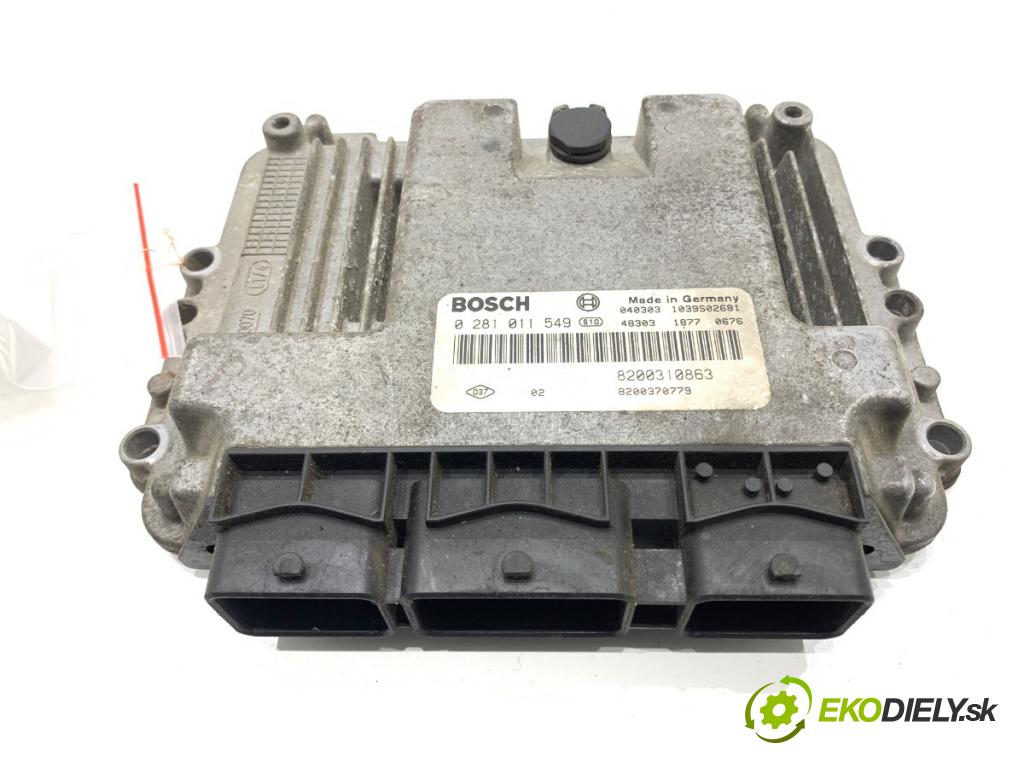 RENAULT SCÉNIC II nadwozie wielkoprzestrzenne (MPV) 2004 88 kW 1.9 dCi (JM0G, JM12, JM1G, JM2C) 1870 riadiaca jednotka Motor 0281011549 (Riadiaca jednotka)