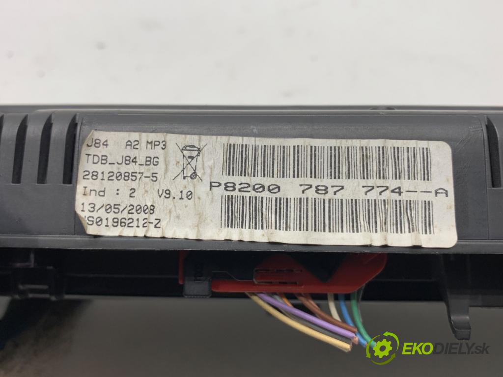 RENAULT SCÉNIC II nadwozie wielkoprzestrzenne (MPV) 2004 88 kW 1.9 dCi (JM0G, JM12, JM1G, JM2C) 1870 Prístrojovka P8200787774A (Prístrojová doska)