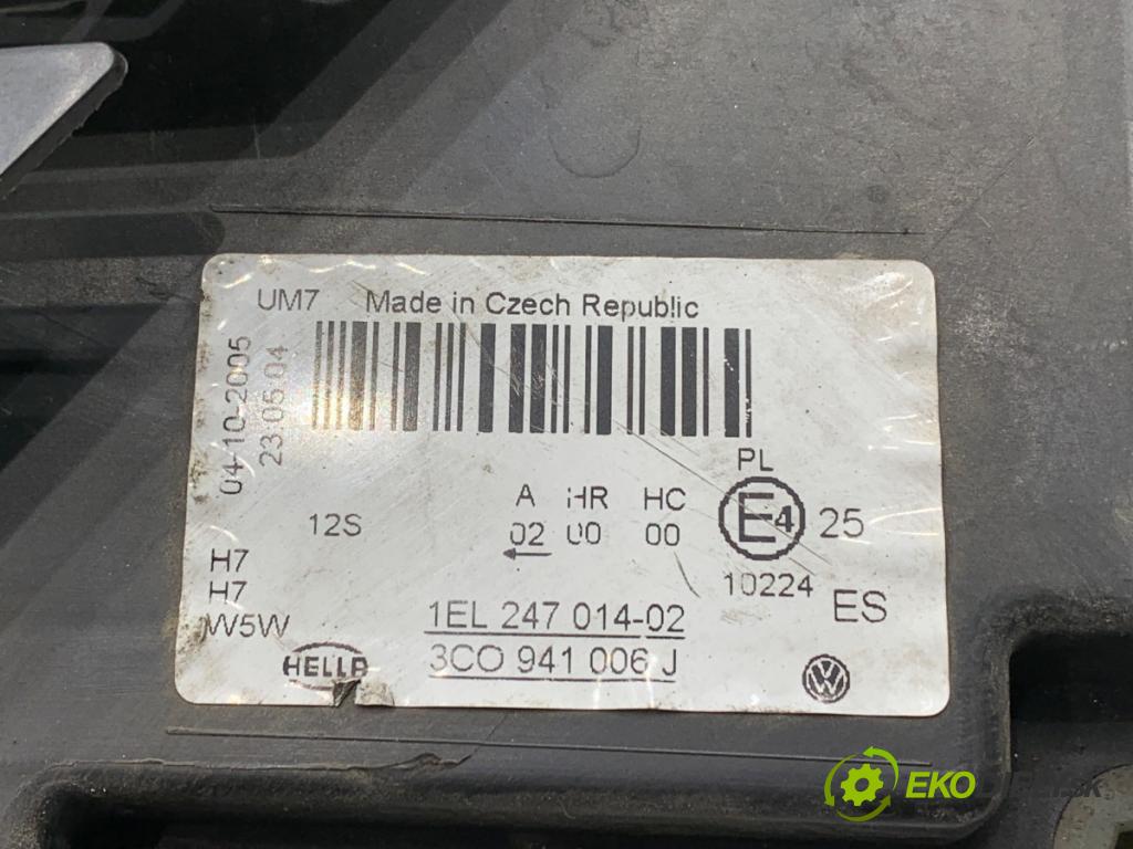 VW PASSAT B6 sedan 2005 103 kW 2.0 TDI 1968 světlomet pravý přední část 3C0941006J