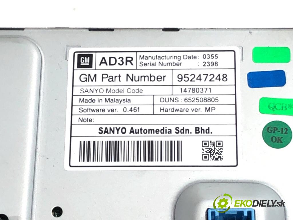 OPEL ZAFIRA C nadwozie wielkoprzestrzenne (MPV) 2015 100 kW 1.6 CDTI (75) 1598 Dislpej 95247248 (Prístrojová doska)