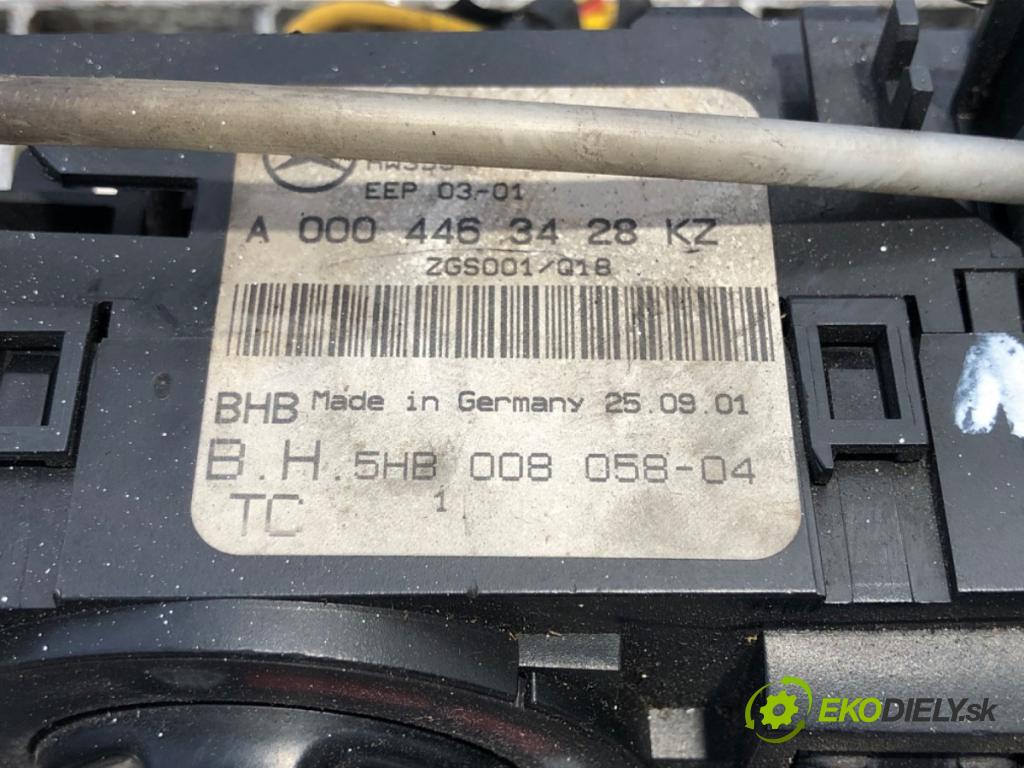 MERCEDES-BENZ W638 Autobus 2001 75 kW 110 CDI 2.2 (638.194) 2148 Panel ovládania kúrenia A0004463428 (Prepínacie páčky pod volantom)