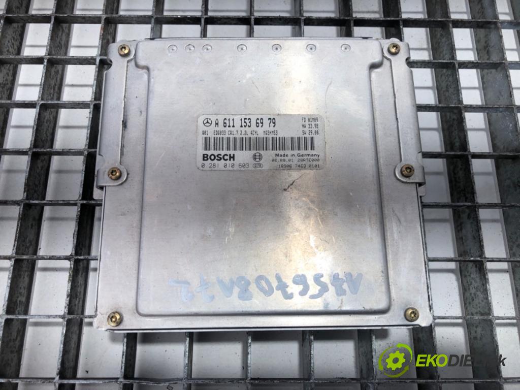 MERCEDES-BENZ W638 Autobus 2001 75 kW 110 CDI 2.2 (638.194) 2148 riadiaca jednotka Motor A6111536979 0281010603 (Riadiaca jednotka)