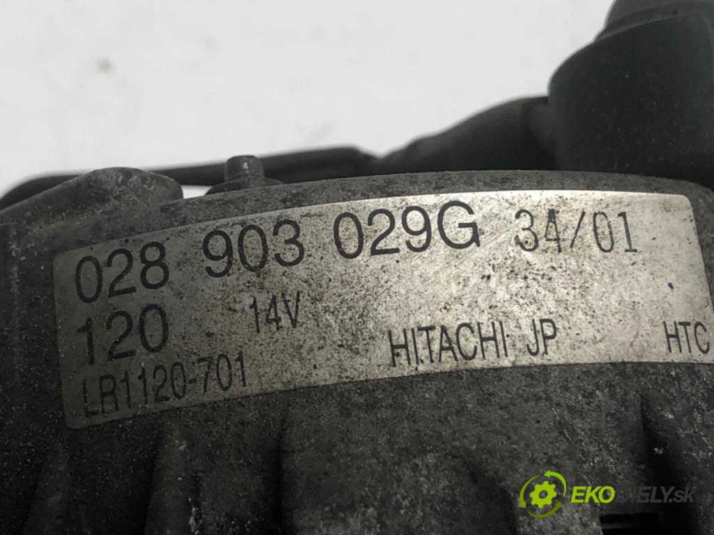 VW GOLF IV Kombi 2001 81 kW 1.9 TDI 1896 Alternátor 028903029G (Alternátor)