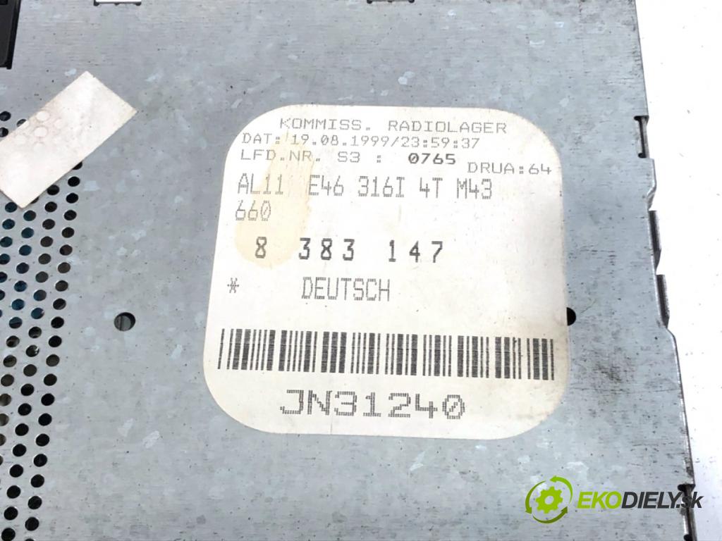 BMW E46 sedan 1998 100 kW 320 d 1951 RADIO 8383147 (Audio zariadenie)