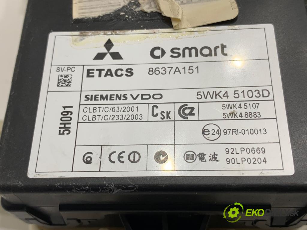 MITSUBISHI COLT VI liftback 2005 55 kW 1.1 1124 modul BSI 8637A151 (Pojistková skříňka)