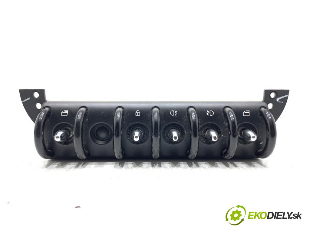 MINI R50 R53 liftback 2002 85 kW Cooper 1598 Prepínač okien 6917985 (Prepínacie páčky pod volantom)